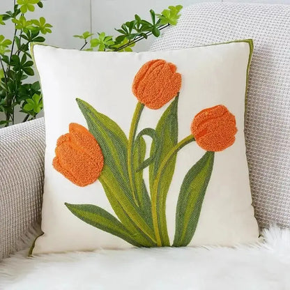 Tulip Flower Pillow Cushion