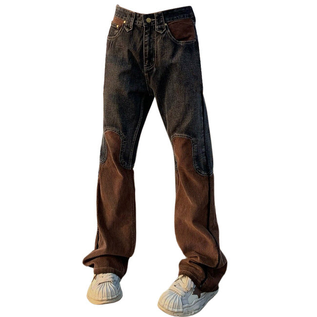 Brown Cowboy Wide Leg Jeans