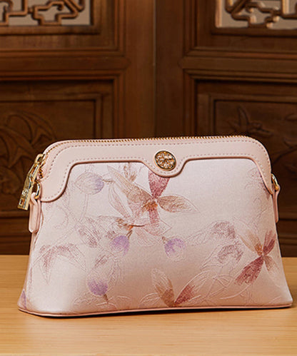 Bag Print Green CrossBody Women Vintage Silk