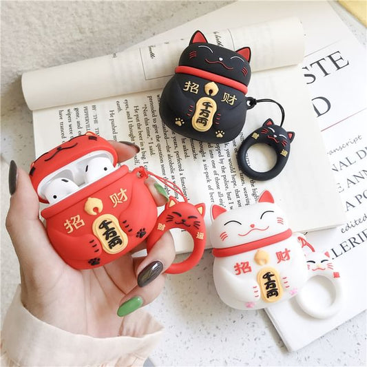 Fortune Cat AirPods Earphone Case Skin