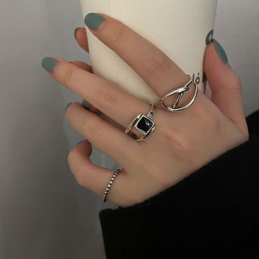 Layered Square Open Ring