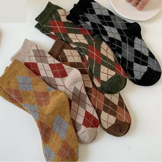 Set of 3: Argyle Socks