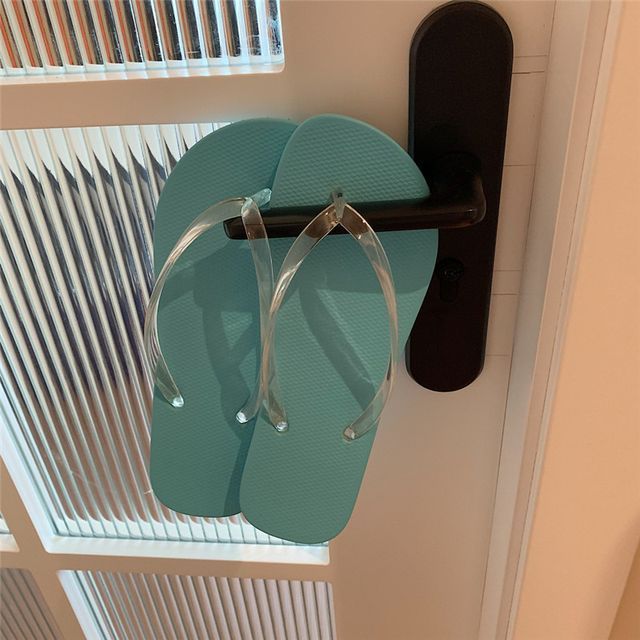 Clear PVC Strap Flip Flops