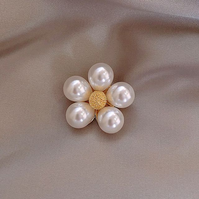 Brooch Steel Pearl