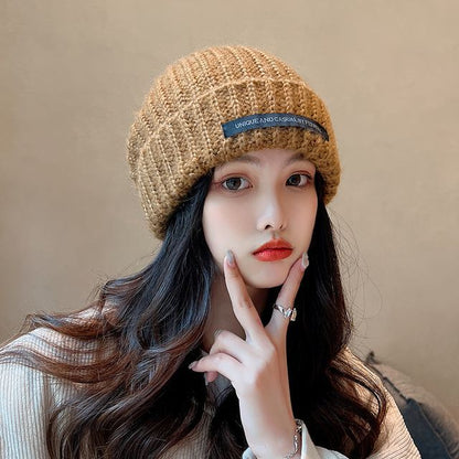 Knit Lettering Beanie Applique