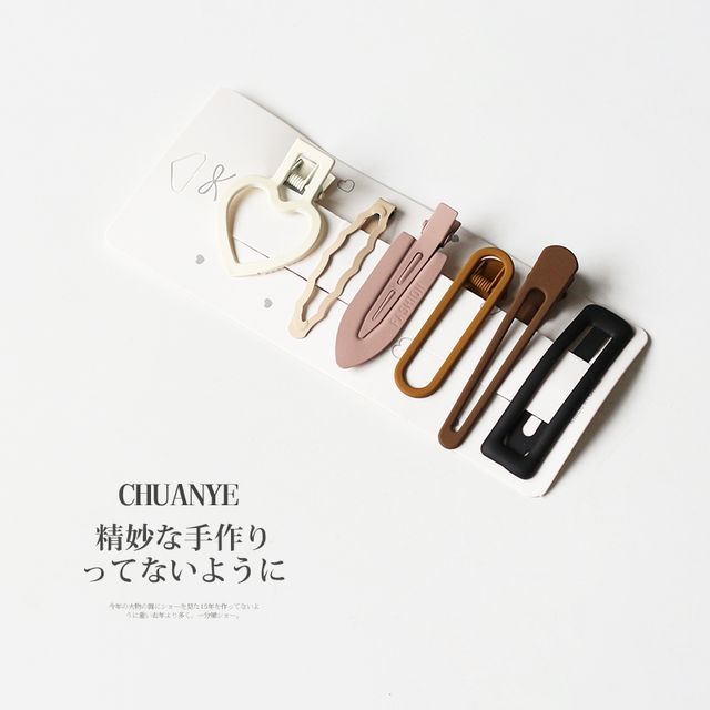 Set of 6: Alloy Hair Clip