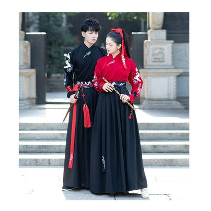 Couple Matching Set: Hanfu Top + Skirt