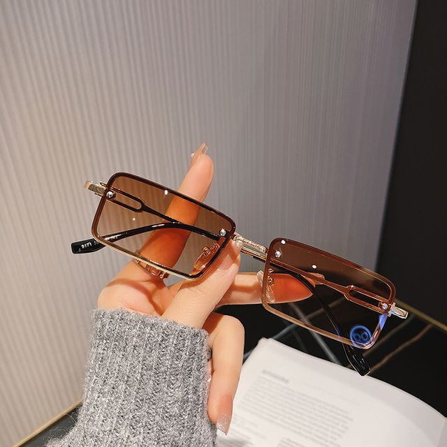 Alloy Rectangle Sunglasses