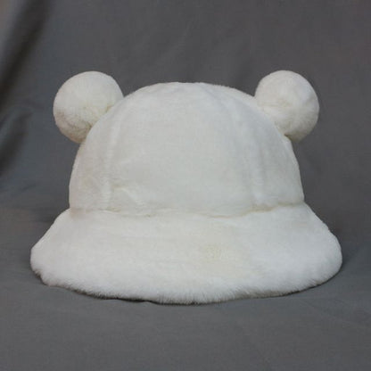 Bear Ear Chenille Bucket Hat