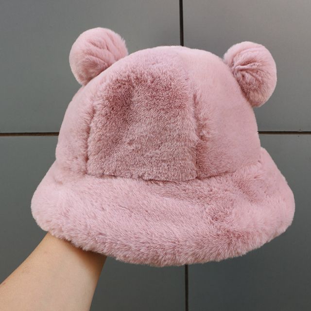 Bear Ear Chenille Bucket Hat