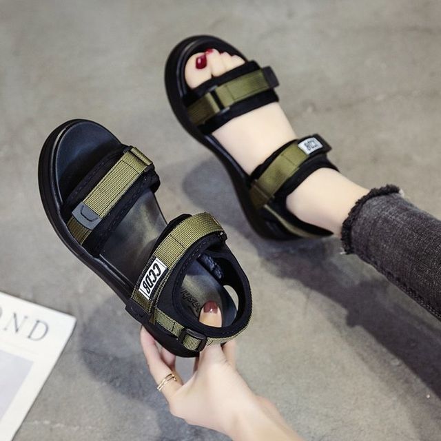 Heel Sandals Wedge Adhesive Strap Platform