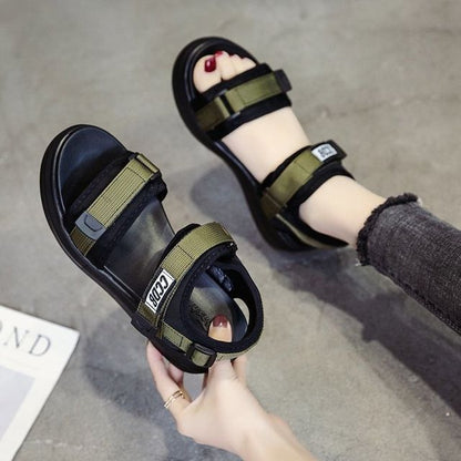 Heel Sandals Wedge Adhesive Strap Platform