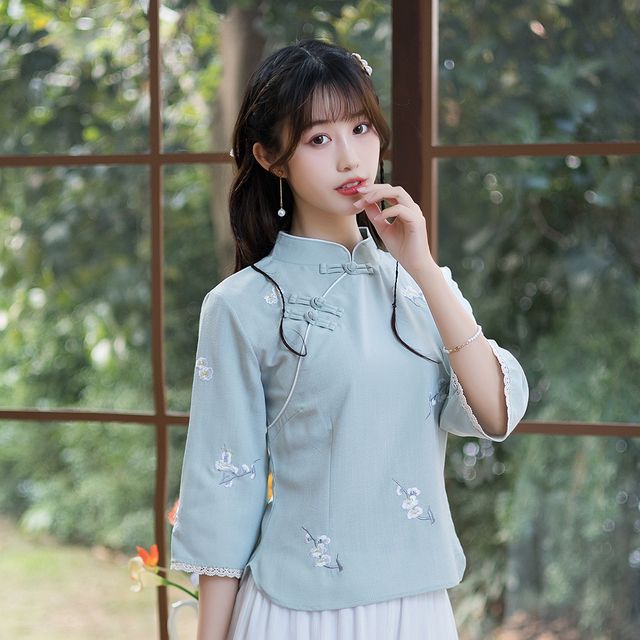 Hanfu Embroidered Top