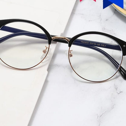 Glasses Blue Round Filtering Light