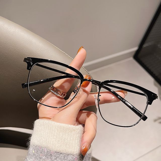 Blocking Light Half Eyeglasses Frame Blue