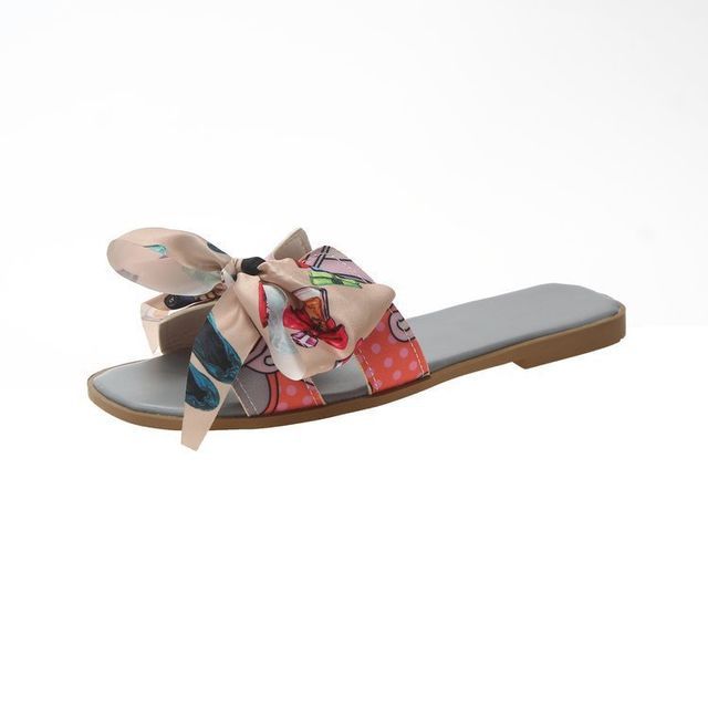 Sandals Ribbon Slide Flat
