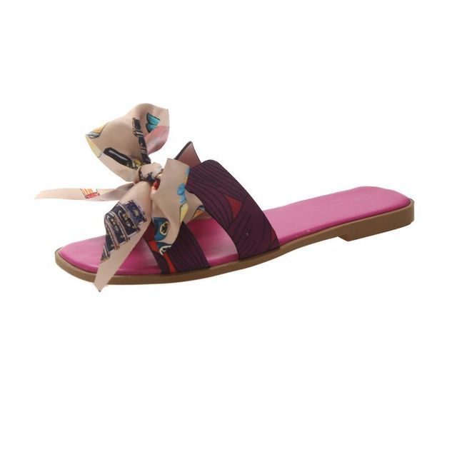 Sandals Ribbon Slide Flat