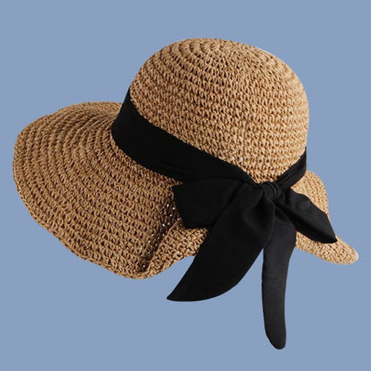 Bow Sun Hat Straw