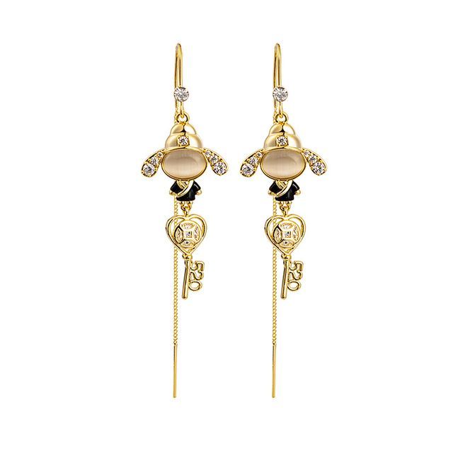 Rhinestone / Faux Cat Eye Stone / Alloy Earring (various designs)