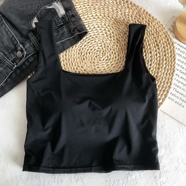 Padded Crop Tank Top