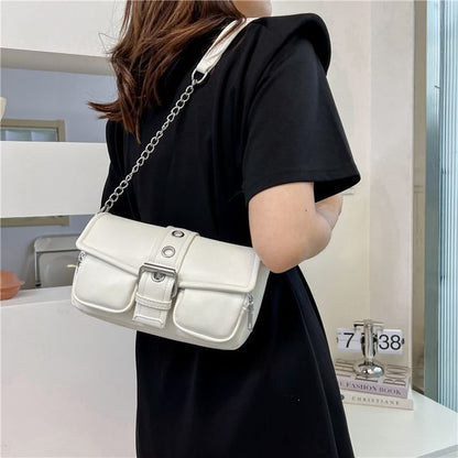 Strap Shoulder Buckled Bag Chain