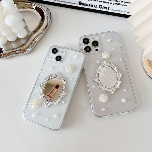 Mirrored Faux Pearl Phone Case