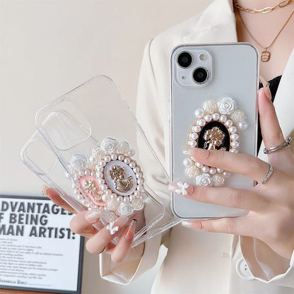 Faux Pearl Faux Pearl Transparent Phone Case