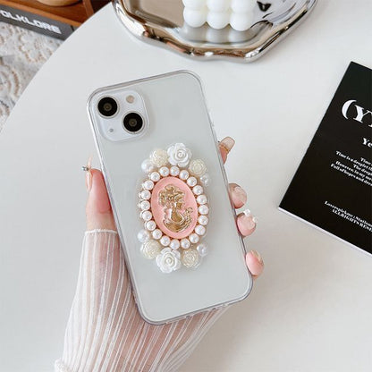 Faux Pearl Faux Pearl Transparent Phone Case