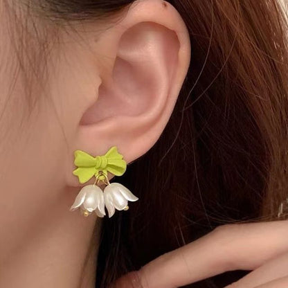 Stud Clip / Ear On Floral Earring