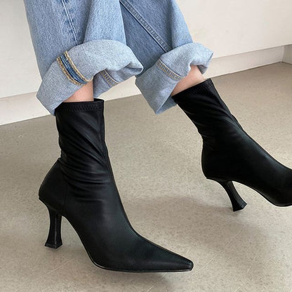 Short Pointed Stiletto Boots