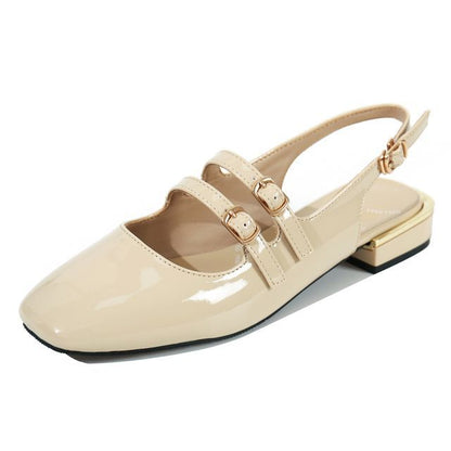 Slingback Strap Flats Double