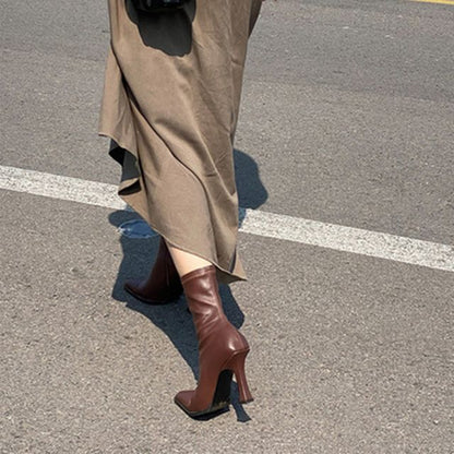 Short Pointed Stiletto Boots