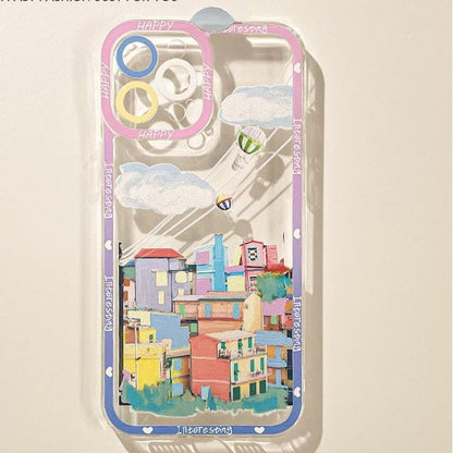 City Phone Case Transparent Print