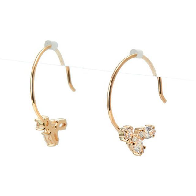 Dangle Pendant Rhinestone Gemstone Faux / Sterling Earring Leaf Silver