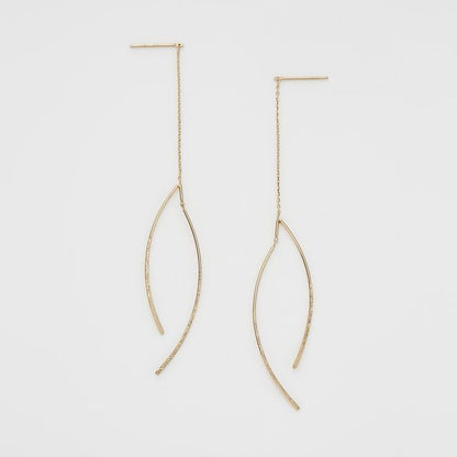 Faux Silver / Pendant Sterling Earring Curve Gemstone Fringed