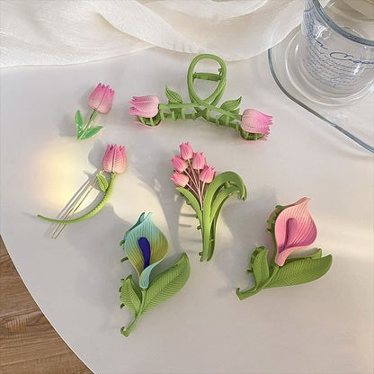 Floral Hair Claw / Hair Clip