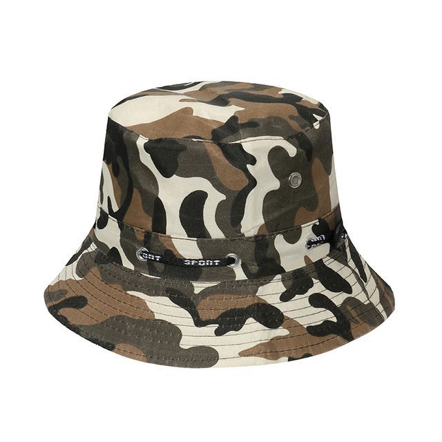 / Hat Print Plain Camouflage Bucket