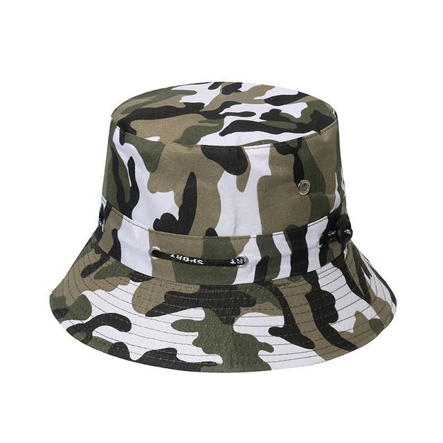 / Hat Print Plain Camouflage Bucket