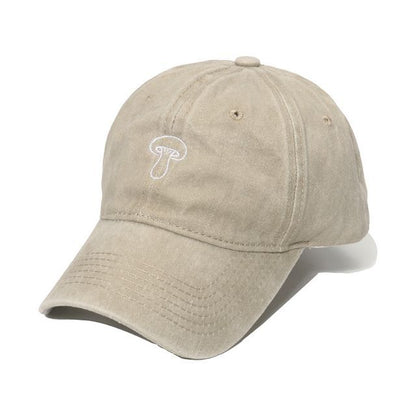 Embroidered Hat Mushroom Bucket Denim