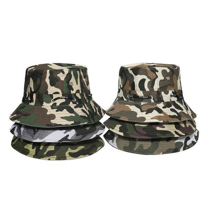 / Hat Print Plain Camouflage Bucket