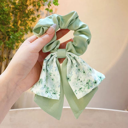 Floral Print Bow Scrunchie