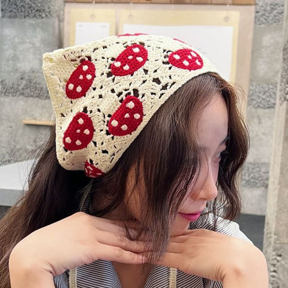 Mushroom Knit Bandana Head