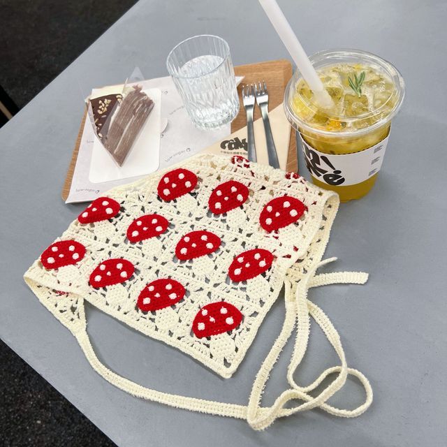 Mushroom Knit Bandana Head