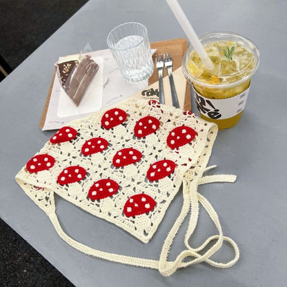 Mushroom Knit Bandana Head