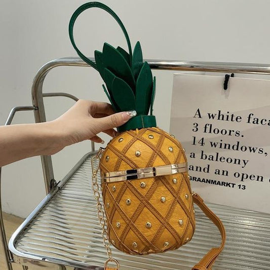Bag Box Shaped Pineapple Crossbody