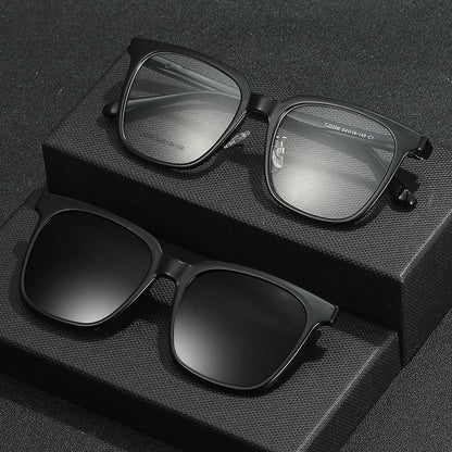 Magnetic Sunglasses Snap On with Glasses Square