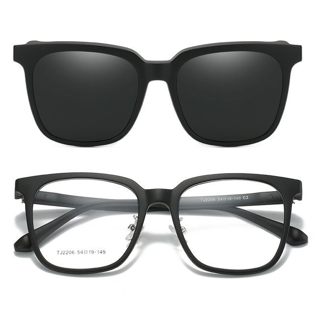 Magnetic Sunglasses Snap On with Glasses Square