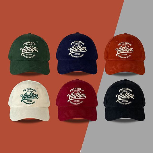 Lettering Embroidered Cap Baseball