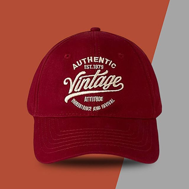 Lettering Embroidered Cap Baseball