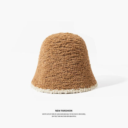 Trim Contrast Bucket Knit Hat